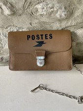 ANCIENNE  SACOCHE  de FACTEUR en CUIR la POSTE  25x17 cm (gros portefeuille)