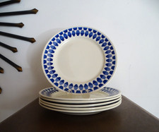 6 assiettes plates faience de