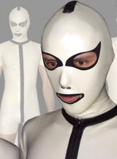 cagoule en latex, masque en