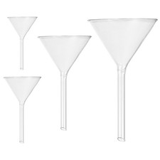  4 Pcs Entonnoir Verre Labo Verrerie De Laboratoire Petits Entonnoirs