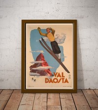 Affiche-Poster ski  Val