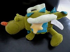 *. DOUDOU PELUCHE  LILLIPUTIENS WALTER LE DRAGON VERT HOCHET GRELOT MIROIR TTBE