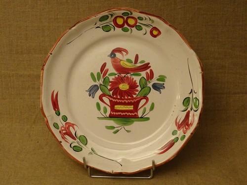 Grand plat faïence à - en,