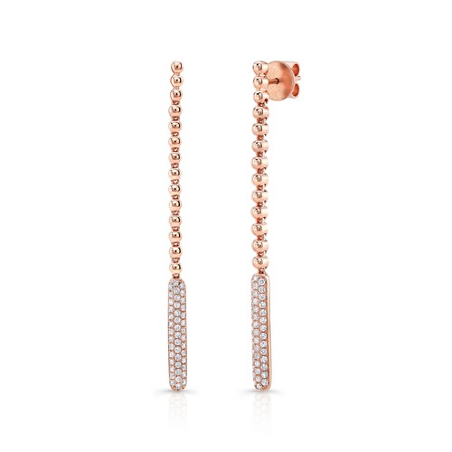 14k rose diamant bâton - or,