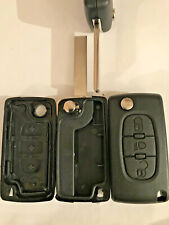 Coque Clé Peugeot citroen Ce0523 3 Boutons  Phares Lame 8mm Avec Rainures
