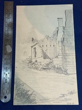DESSIN MILITAIRE WW1 RUINES