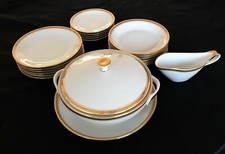 ÉLÉMENTS de SERVICE PORCELAINE CHAUVIGNY DESHOULIÈRES SUPERBE 20 pièces