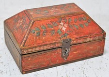 En Bois Vintage Dôme Forme De Boîte Rangement Original Vieux Main Crafted Fin