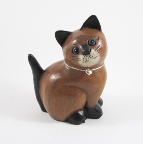 Chat assis gauche sculpté - chat,