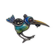 Broche Art déco oiseau
