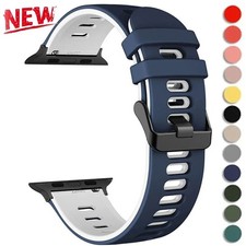 Bracelet de sport en Silicone pour Apple Watch Ultra 2, 49mm 46mm 45mm 44mm 42mm