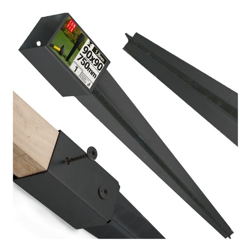 Support poteau 90x90 noir - 90x90,