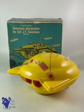 JOUET ANCIEN CHR RARE SOUCOUPE PLONGEANTE COUSTEAU VIREVOLTE SOUS MARIN NO JEP