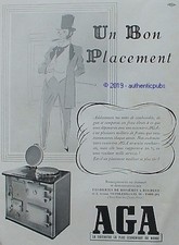 PUBLICITE AGA LA CUISINIERE FONDERIES DE ROSIERES A BOURGES DE 1938 FRENCH AD