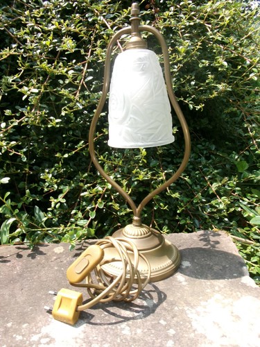 Lampe art déco tulipe pâte