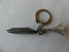 PORTE CLÉ MÉTAL TOUR EIFFEL ET BATEAUX MOUCHES VEDETTES PARIS