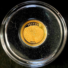 MEDAILLE OR - LAOS - 500 kip - Peacock - 2008 - CAPSULE