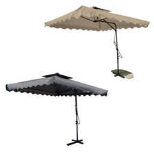 Parasol de jardin décentralisé tissu imperméable 2,5 m mât métallique 2,3 m