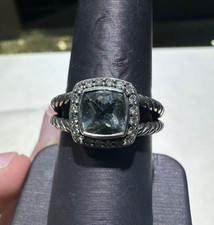 Bague Halo En Quartz Vert