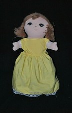 Peluche doudou poupée 3en1 réversible fille jaune loup grand-mère TTBE
