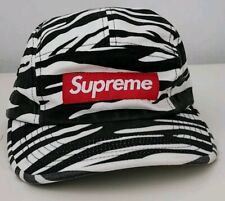 Casquette Camp Chino Washed FW22 Supreme Avec Sangle En Cuir Zebra