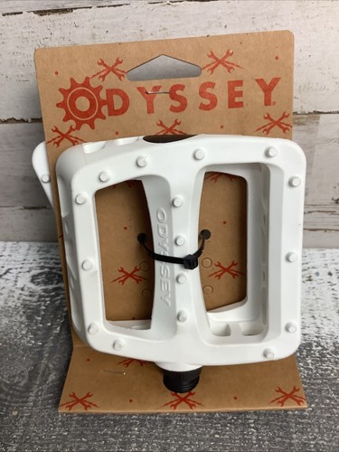 Bmx bike pedals white twisted - bike,