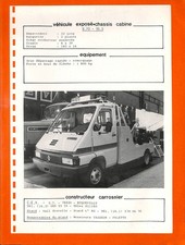 RENAULT B 70 / GRUE DÉPANNAGE / C.E.V / ECQUEVILLY ( 78 ) DESCRIPTIF