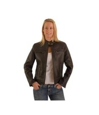Veste De Moto En Cuir Léger