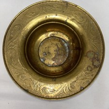 assiette creuse en laiton martelé