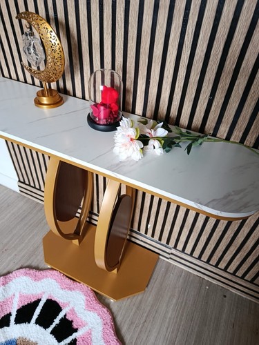 Table console dorée - table, dorée,table