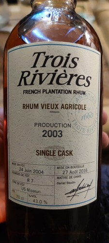 Rhum trois rivières single - rhum,