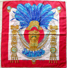 -Authentique Foulard rare HERMÈS  " Bouddha " 100% soie  TBEG  vintage