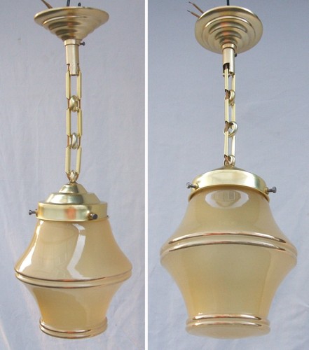 Lampe art deco lustre - -,