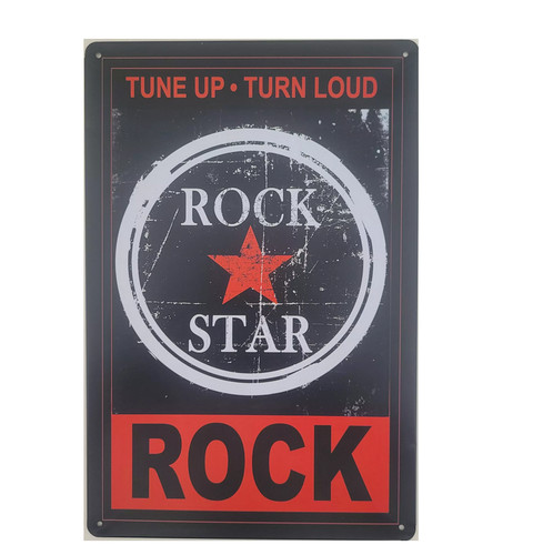 Plaque rock star affiche - plaque,