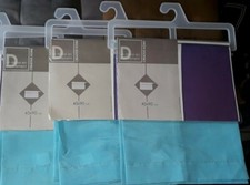 LOT DE 3 RIDEAUX POUR VITRAGE DROIT A PANNEAU A PASSE TRINGLE 45X90 CM   TURQUOI