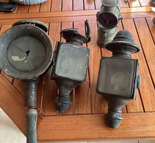 Lot De Lanternes De Charrettes Une lampe Acétylène À Restaurer Pour Pièces 