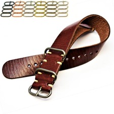 Bracelet montre en cuir, Zulu militaire strap,18/20/22/24 mm military watch Band
