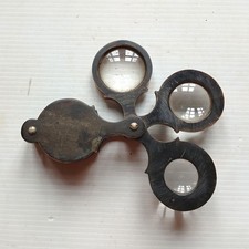 Ancienne loupe de poche/voyage 3 en 1, XIXè