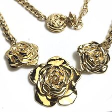 Authentique Yves Saint Laurent Superbe Collier Décor De Rose État Neuf YSL