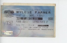 Myléne Farmer Billet de concert "Avant que l'ombre" Janvier 2006
