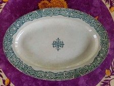 Plat de Service Ovale Terre de Fer Saint Amand Les Eaux Lebacqz et Bouchart
