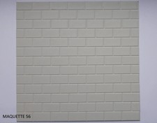 1/18 plaque de modélisme mur imitation parpaing en relief à coller décor diorama