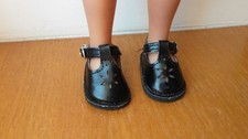 Chaussure noir 55mm poupée - chaussure,