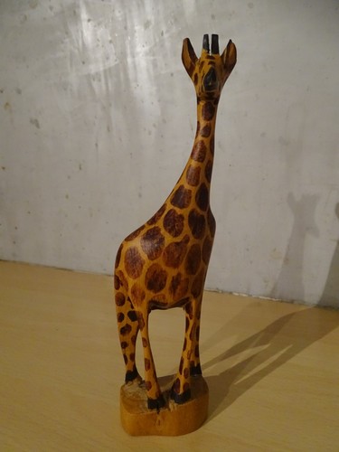 Statuette girafe bois cm - statuette,