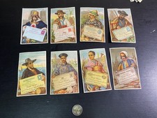 8 Chromos - France - 1880 - Personnages,  Timbres sur enveloppes - Grand Bazar