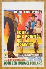 A FISTFUL OF DOLLARS Sergio Leone Eastwood original belgian movie poster ROLLED