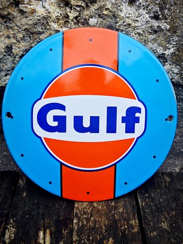 Plaque émaillée gulf enamel - plaque,