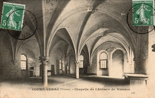 Cpa couhe verac chapelle - couhe,