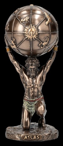 Atlas figurine ours globe - figurine,