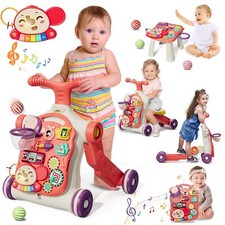 5 en 1 Trotteur Bébé Fille Chariot de Marche Bebe Centre d'Activité Apprendre...